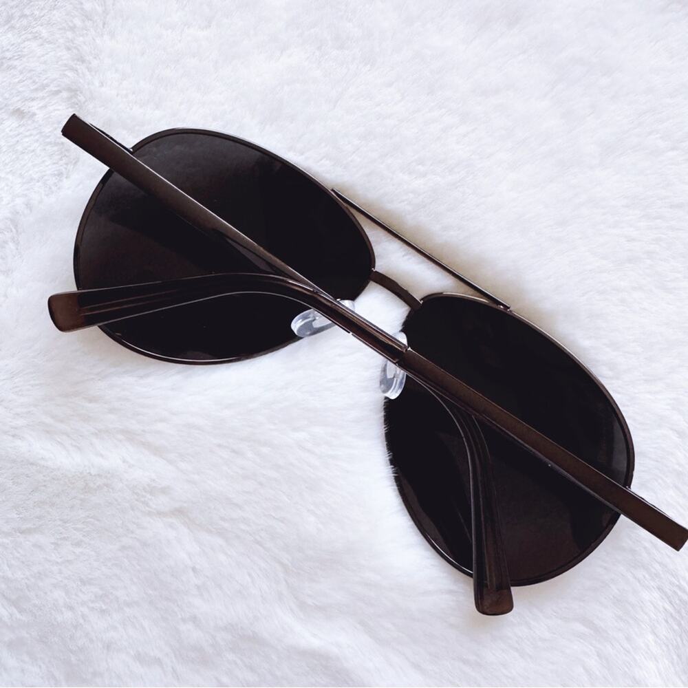 Irene Black Aviator Stylish Polarized Sunglasses - Picture 11 of 12